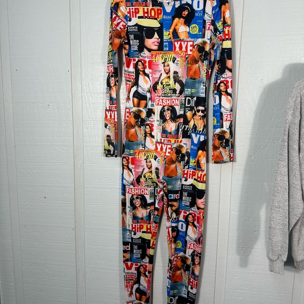 Vintage Harlem Bodycon Bodysuit Size Medium EUC - Picture 2 of 9